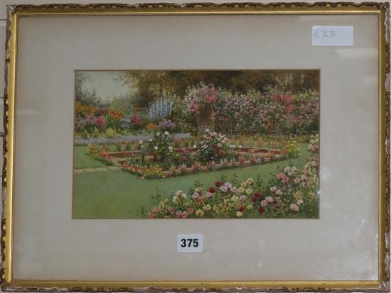 William Affleck The Walled Garden 7 x 12in.